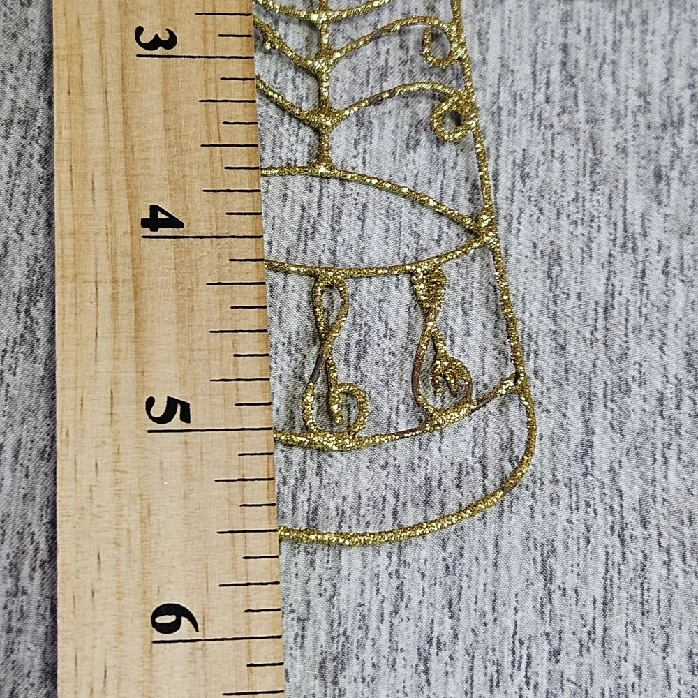Vintage Christmas Angel Ornament Twisted Wire Gold Glitter Sparkle Metal Retro